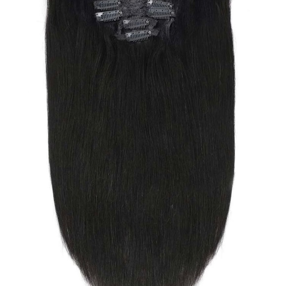 8pcs Clip In Straight Human Hair Extension 20 inches - Picture 2 of 4